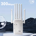 Ourlife Wifi Extender Signal Enhancer, 2.4Ghz Frequency Band, Wifi Extender, Wifi Repeater with Ethernet Port, 6 Antennas 360 °, Coverage Up to 11000 Square Feet. Home/Shopping Mall/Coffee Shop Use