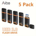 5 Pack USB Flash Drive 16GB/32GB/64GB/128GB USB 3.0 Flash Drive High Speed Memory Stick Thumb Drives Jump Drive Pen Drive With LED Indicator For PC Laptop Computer Large Capacity Pen Drive