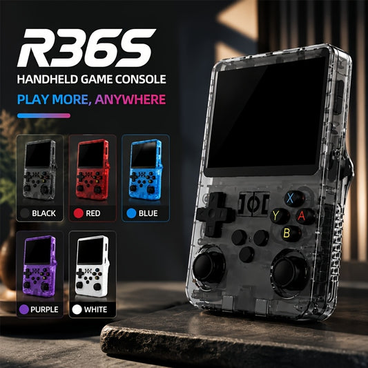 [Portable Retro Game Console] 2026 New R36S2 Game Console, 3000Mah Rechargeable Battery, 3.5-Inch IPS HD Screen, Portable And Easy to Carry, Retro Game Console, Supports TF Card Expansion, Supports HD TV Output, 5 Colors Available