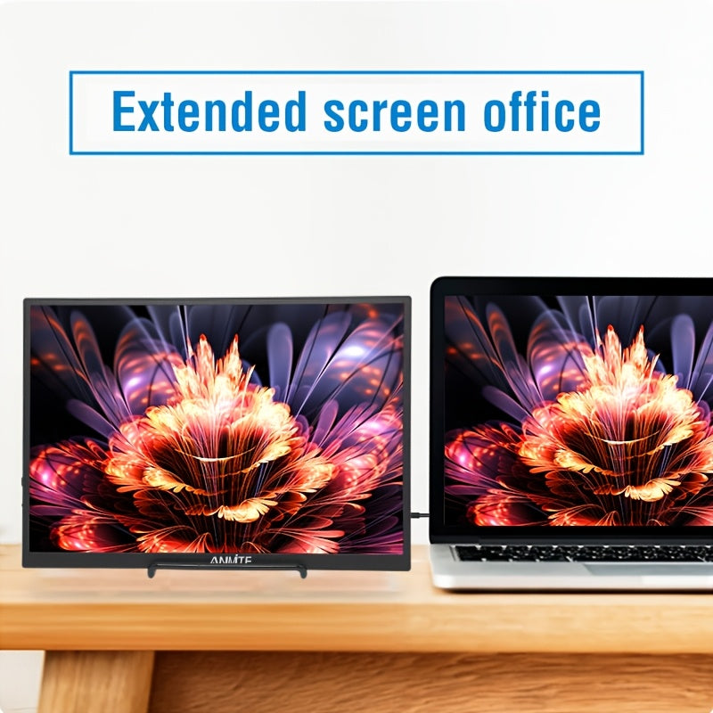 Anmite 10. 5 Inch IPS Portable Screen Monitor SRGB 100% 1280P USB TPYE-C Compatible Laptop Second Screen Gaming Extension Monitor for Mac PS4 PS5pcs Raspberry Pi