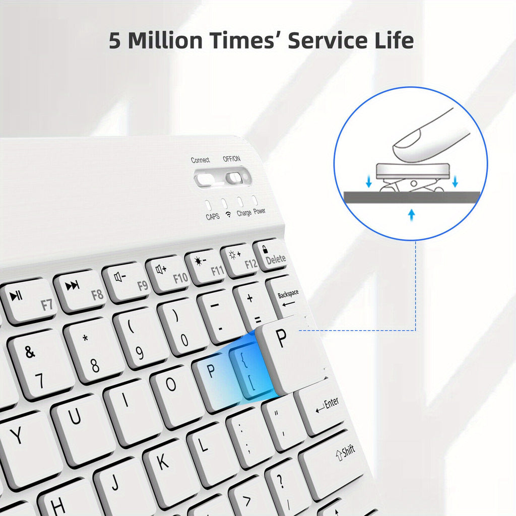 10-Inch Wireless RGB Backlit Gaming Keyboard and Mouse Set, Portable Keyboard Mouse and Mouse Pad Combo for PC iOS Android Tablets and Computers