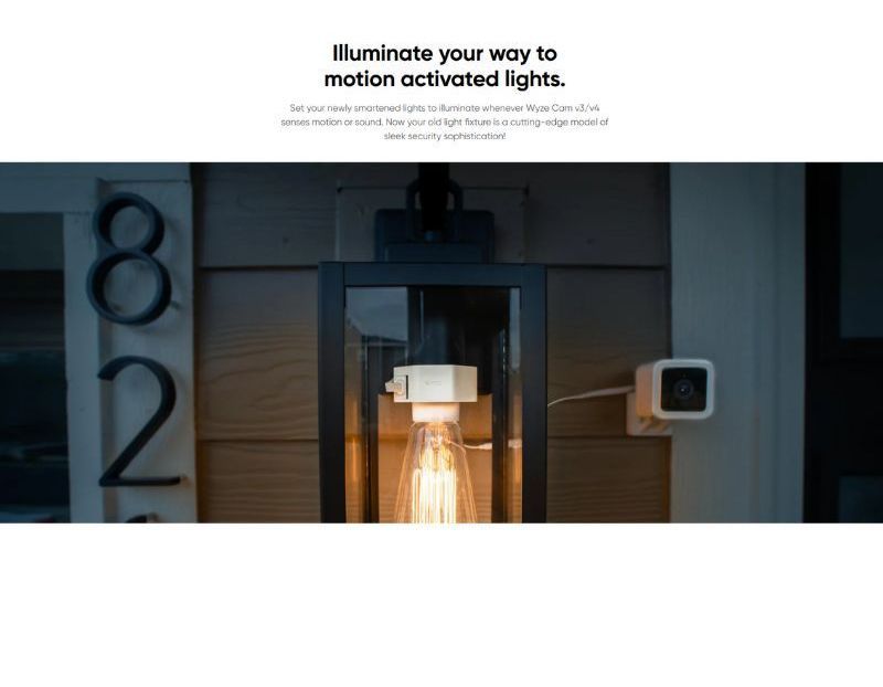 Wyze Lamp Socket Power Adapter for Wyze Cam v3/v4 (Camera Sold Separately)