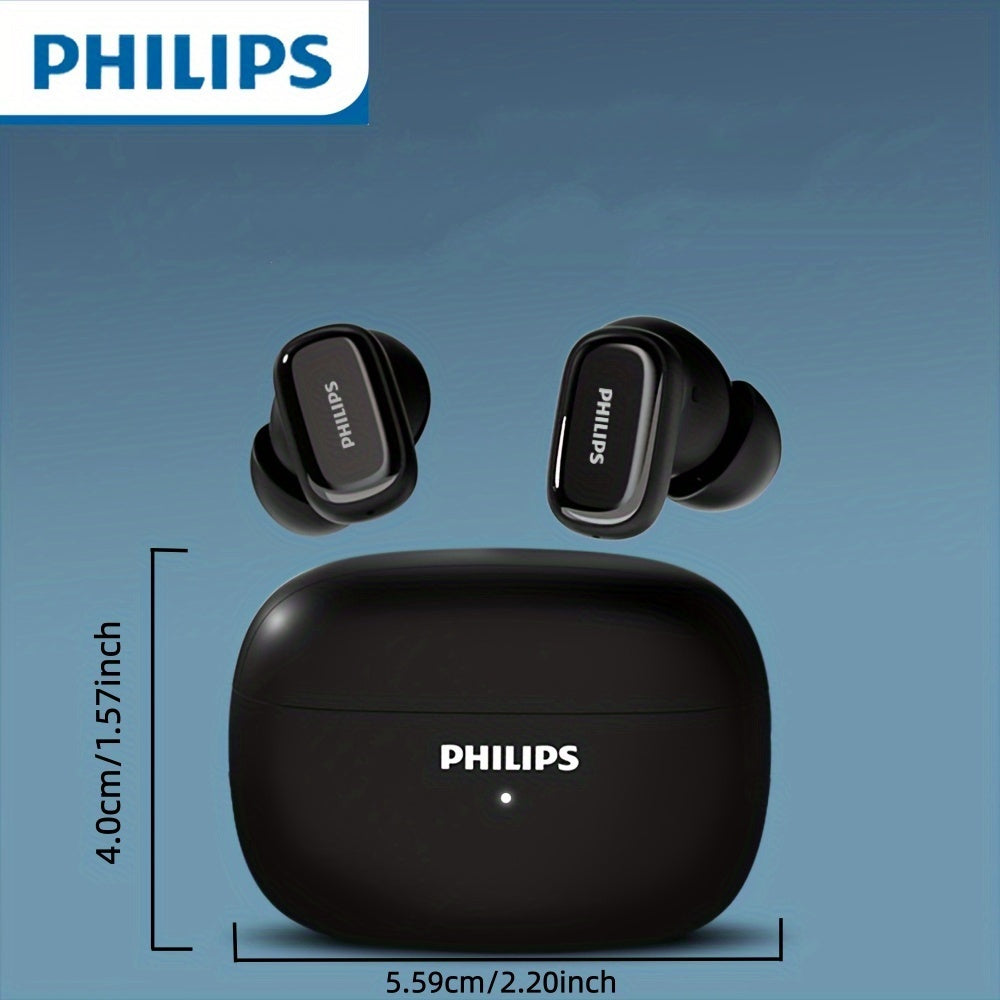 Philips TAT2569 Wireless Headphones with Touch Control & Charging - Noise Cancelling, Fast Charging, 5H Playtime, Battery, USB-C Charging, Compatible with for IOS & for Android