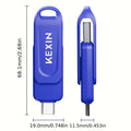 KEXIN USB Stick USB 2.0 32GB 64GB 128GB USB 2.0 USB C Flash Drive 2-in-1 Thumb Drive Rotating Type C Memory Stick For IPhone 15/16 Smart TV Car Audio Smartphone Tablet