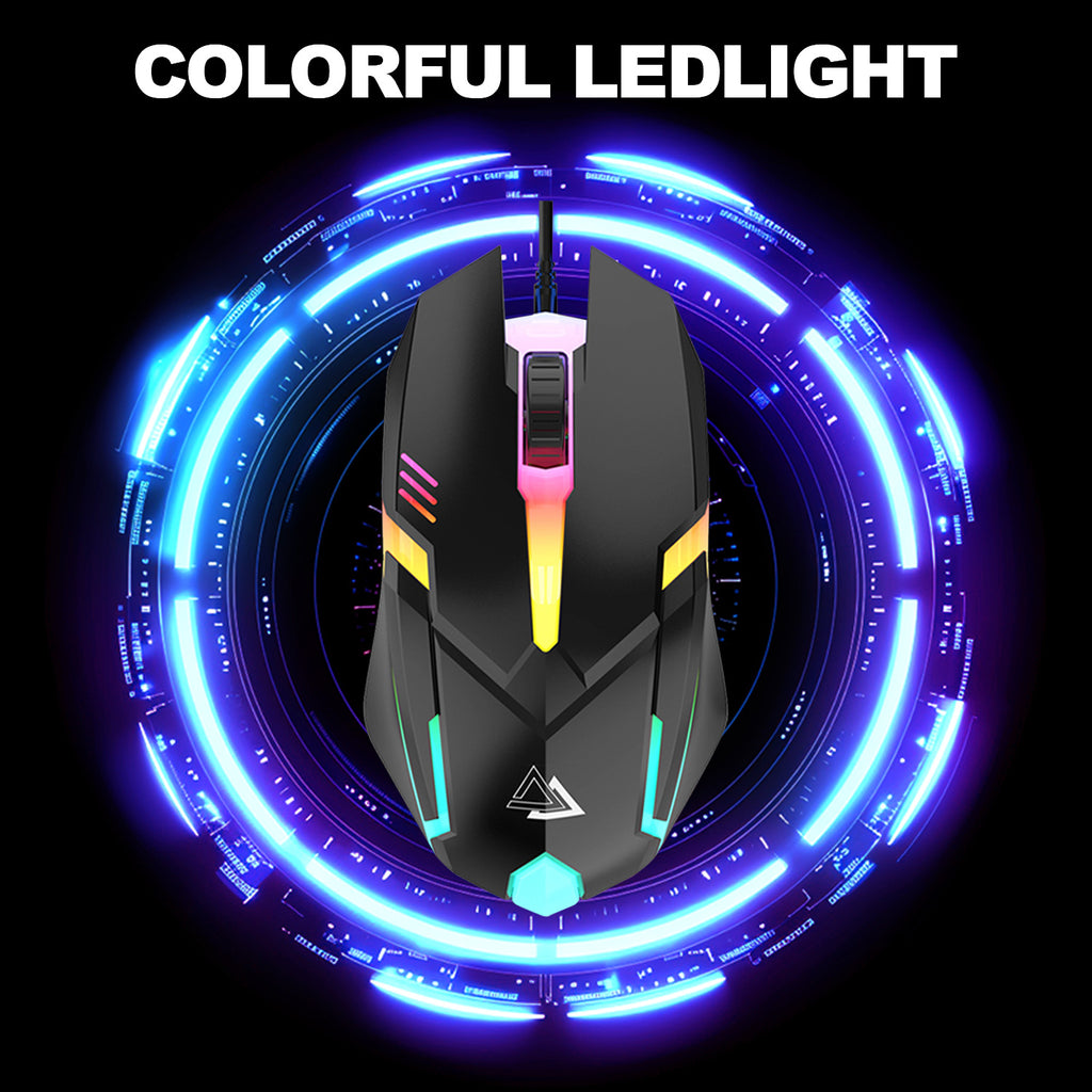 Computer Desktop Gaming Keyboard and Mouse Set Wired USB Keyboard and Mouse Combo with Backlight for PC