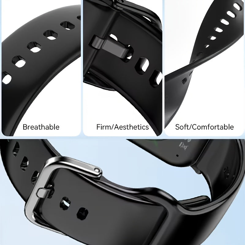 New Unisex Smartwatch Compatible for iPhone Android, Wireless 5.4 Smartwatch with Voice Assistant, Wireless Calls/Speaker/Music Control,, Voice Command Remote Control, Wearable Fitness Tracker for Men & Women