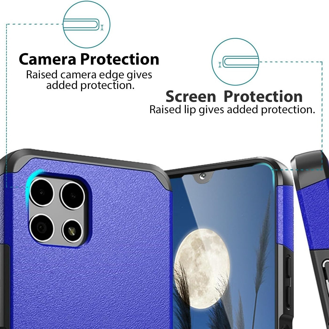 For T-Mobile Revvl 7 5G Phone Case, Dual Layer Hybrid Magnetic Support Shockproof Heavy Duty Cover