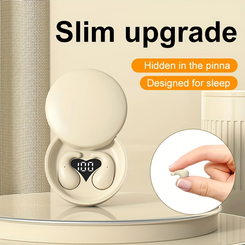 Ultra Thin Bluetooth Earphones, Wireless Earphones, Invisible Sleep Earphones, No Latency Gaming, Intelligent Noise Reduction, Ultra Long Battery Life, Mini Sleep Earphones, Ultra Long Standby, Comfortable to Wear, Bluetooth 5.4 Earphones, Suitable for Wo