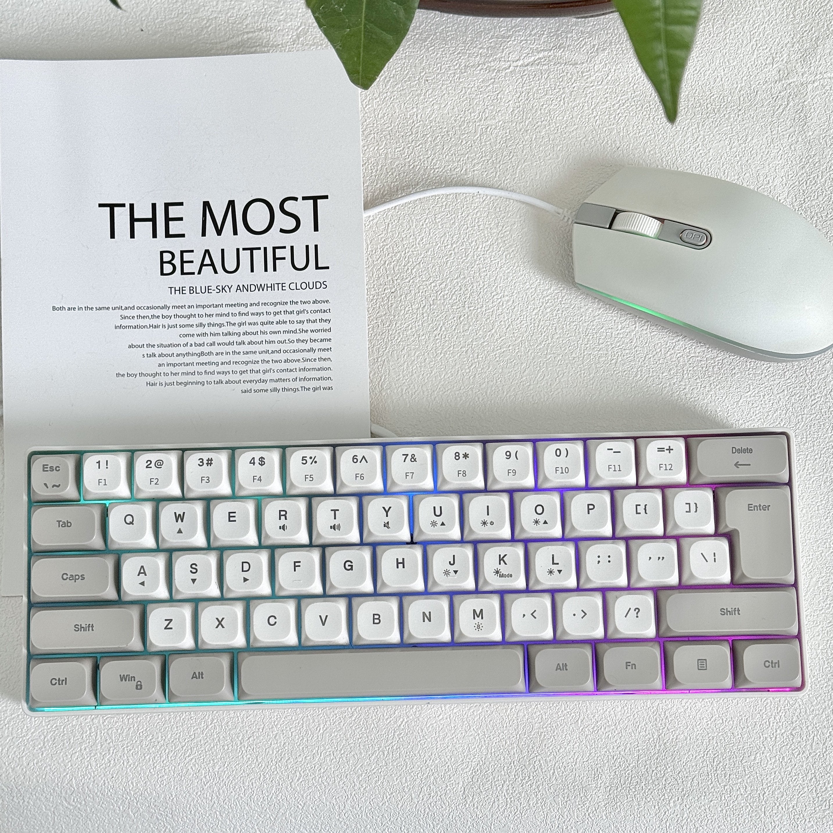Hot Selling, 68 Key RGB Luminous Wired Gaming Keyboard]Mechanical Feel Keyboard for Gaming And Office, Film Switch Keycap Design, Wired Tpckey And Wire Separation Design.(K701)