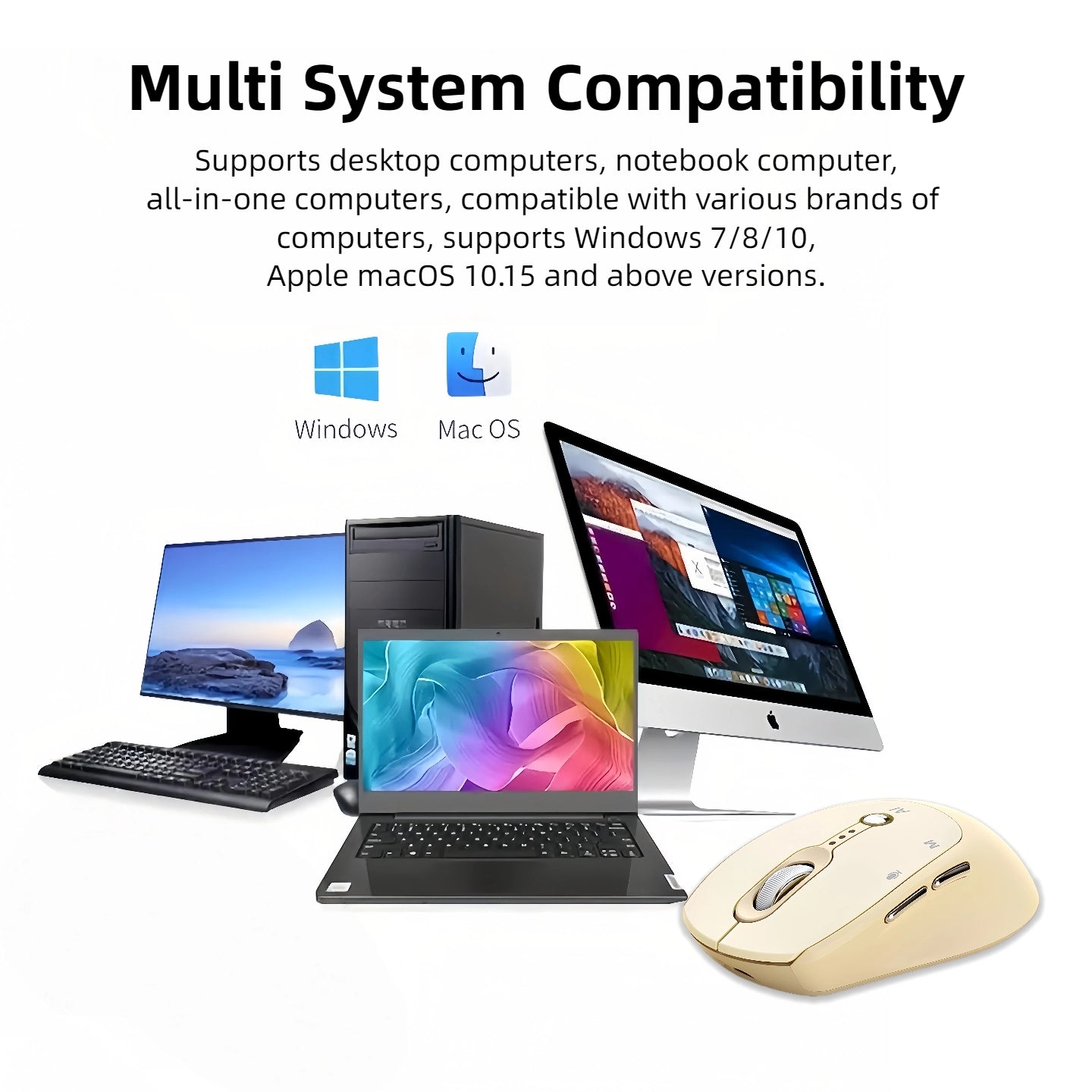 Next-Gen AI Voice Wireless Mouse, Includes Smart AI Office Assistant, One-Click Voice-to-Text Input, Multi-Language Real-Time Translation, AI Writing & PPT Creation, T-WOLF Silent Wireless + 2.4G Dual Mode, Rechargeable With Battery Display