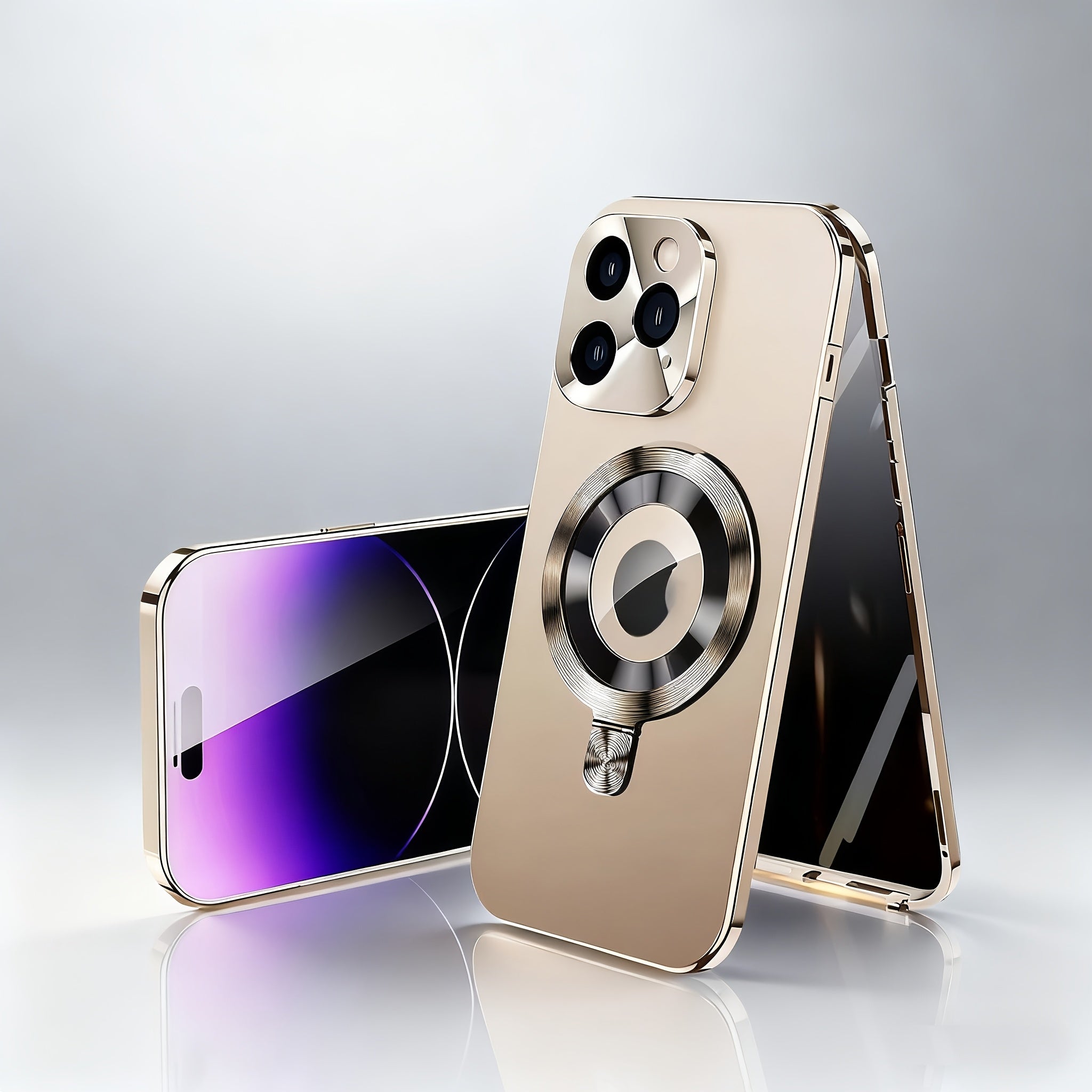 Phone Case: [Privacy Protection] Magnetic Phone Case with Anti-Spy Screen | Aerospace-Grade Metal Frame | Dual-Mode Privacy Display | Compatible with iPhone 16/15/14/13/12 Pro Max Series