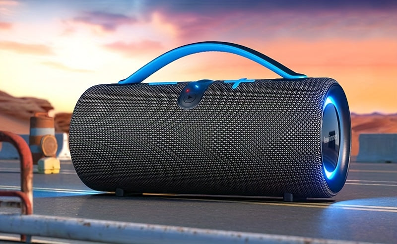 Lewinner Portable Wireless Speaker, Outdoor Speaker, 60W High-power Subwoofer, Loud Speaker, 7 Modes Of RGB Ambient Light, Long Battery Life, Suitable For Family Outdoor Parties