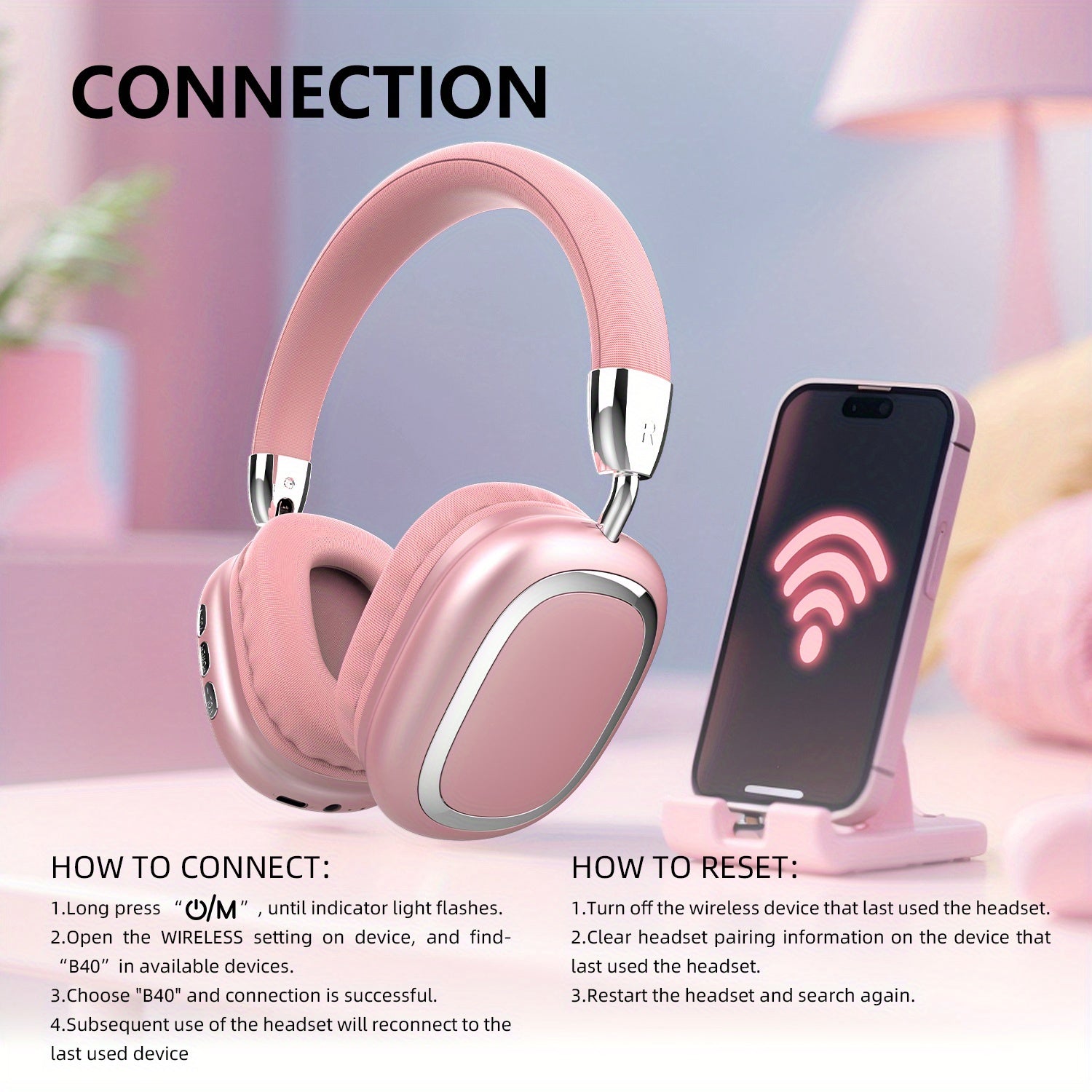 B35 Wireless Over-Ear Noise-Canceling Headphones | Wireless 5.3, Metal 90° Rotating Earpads, 6-8 Hours Of Playtime | Noise-Canceling For Immersive Sound | Compatible With Ios, Android, And Windows | Ideal For Music, Gaming, And Commuting