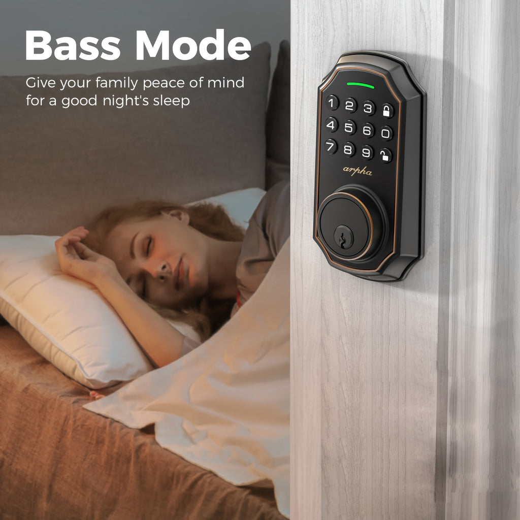 Arpha Special Offer! Smart Lock - 100-digit Privacy Passcode Combination, Keyless Entry, Automatic Locking/unlocking, Easy Installation, Available in Black and Silvery, Low Battery Alarm, Safe and Reliable, Protects Privacy, Smart One-key Locking