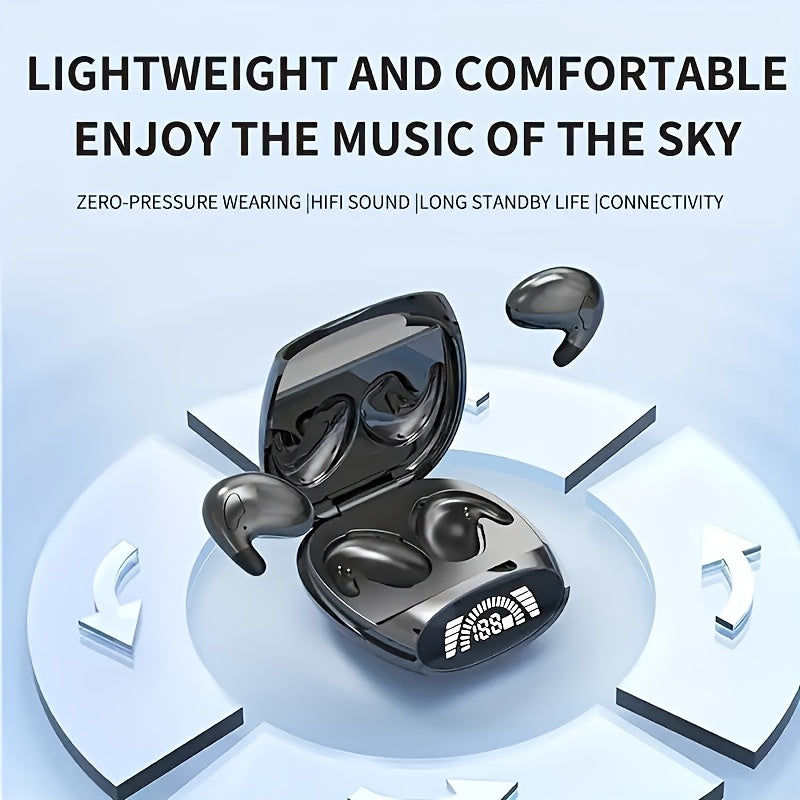 Ultra Thin Wireless Sleep Earbuds, Invisible Earphones, BT5.3 Side Sleeping Special Small Ear Canal Sleep Earphones, Invisible In Ear Mini Earphones, Suitable for Samsung/Android