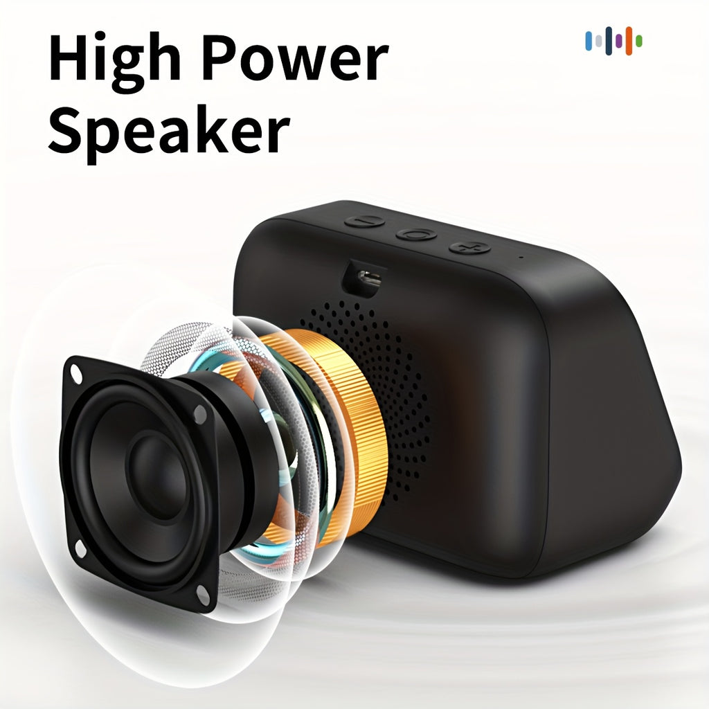 AI Smart Speaker, Smart Alarm Clock with Wireless Speaker & Dynamic RGB Light, Hi-Fi Stereo Sound, HD Smart Display, Answer/Make Call, Voice Assistant, Period Tracker, 2500mAh Battery, Portable Speakers - Charging Bedside Digital Clock