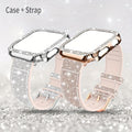Elegant Fashion Chameleon Watch Band And Case for Apple Watch, Compatible with Series 1-9, SE, Ultra, Crystal Rhinestone Embellished, Shockproof Hard PC Material Protective Cover, Stylish Watch Upgrade, Durable Strap, Highquality Band, Fashionable Wristba