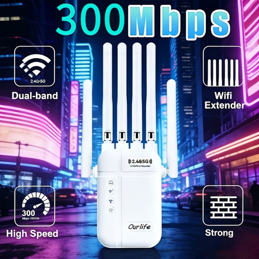 2026 Latest Model Black Ultra-High-Speed Internet, 4 Modes Application Connection, 6 Antenna-Powerful, 6 Gain Antenna, US Standard Plug, More Powerful, Wider Coverage, Extensive Compatibility, Connect Up to 105 Devices Network Coverage Up to