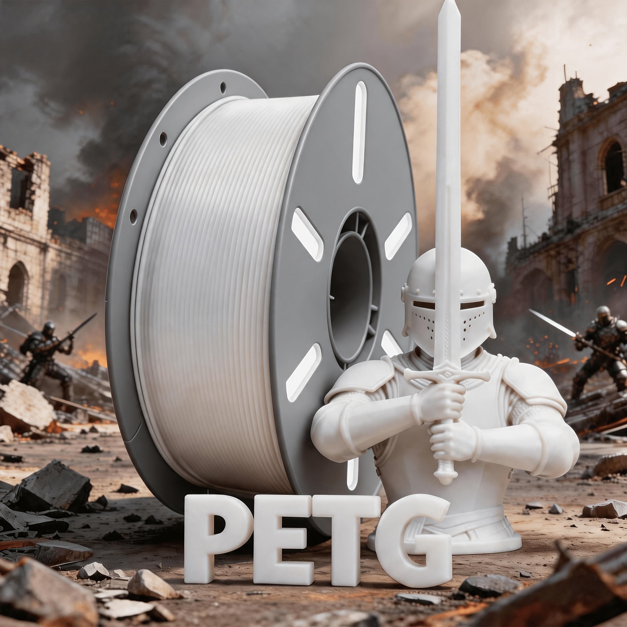 1000g3D Printer PETG Filament 1.75mm, 1kg (2.2 Pounds), Suitable for Most FDM 3D Printers, High-toughness 3D Printer Consumables, Dimensional Accuracy +/- 0.03mm, Vacuum-packed, Smooth Printing, Suitable for Hobbyists And Beginners