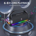 JYX D20 Portable Outdoor Wireless Bass Speaker - Features 3D Surround Sound, Stunning RGB Lighting, Wireless Stereo Capability - Delivers Powerful Deep Bass, Ideal for Parties, Boombox for Both Indoor And Outdoor Use, Perfect Christmas Gift