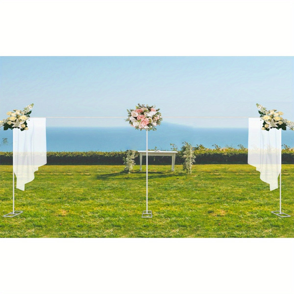 20Ft X 10Ft Backdrop Stand Pipe Kit Heavy Duty Wedding Backdrop Stand Drape Kit Curtain Frame with Weighted Stainless Bases for Backdrop Frame Wedding Backdrop Ceremony Backdrop
