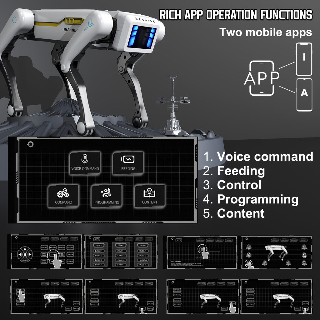 [Special Offer] [Flash ]Intelligent Robot Dog, 2.4GHz Remote Control Toy Dog, With A Maximum Remote Control Distance Of 99Ft, AI Voice Control Can Be Connected, Programming Actions To Mobile Apps, Can Dance, Telling Stories, Perform A Dance