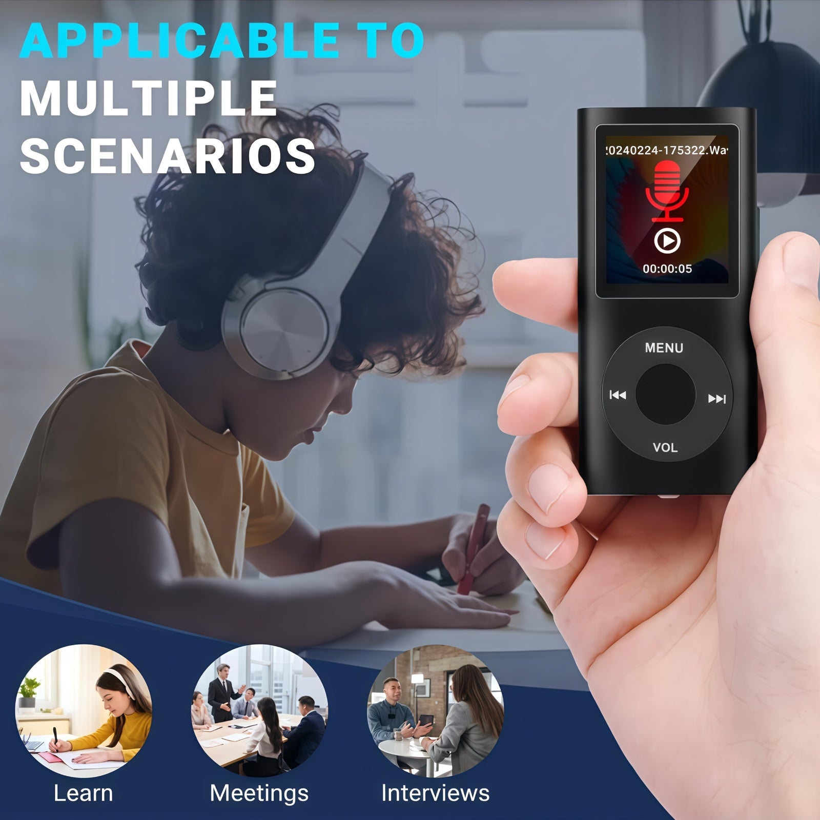 Portable MP3 MP4 Player 64GB Expandable, Voice Recorder, E-Book Reader, Photo Viewer And Video Play