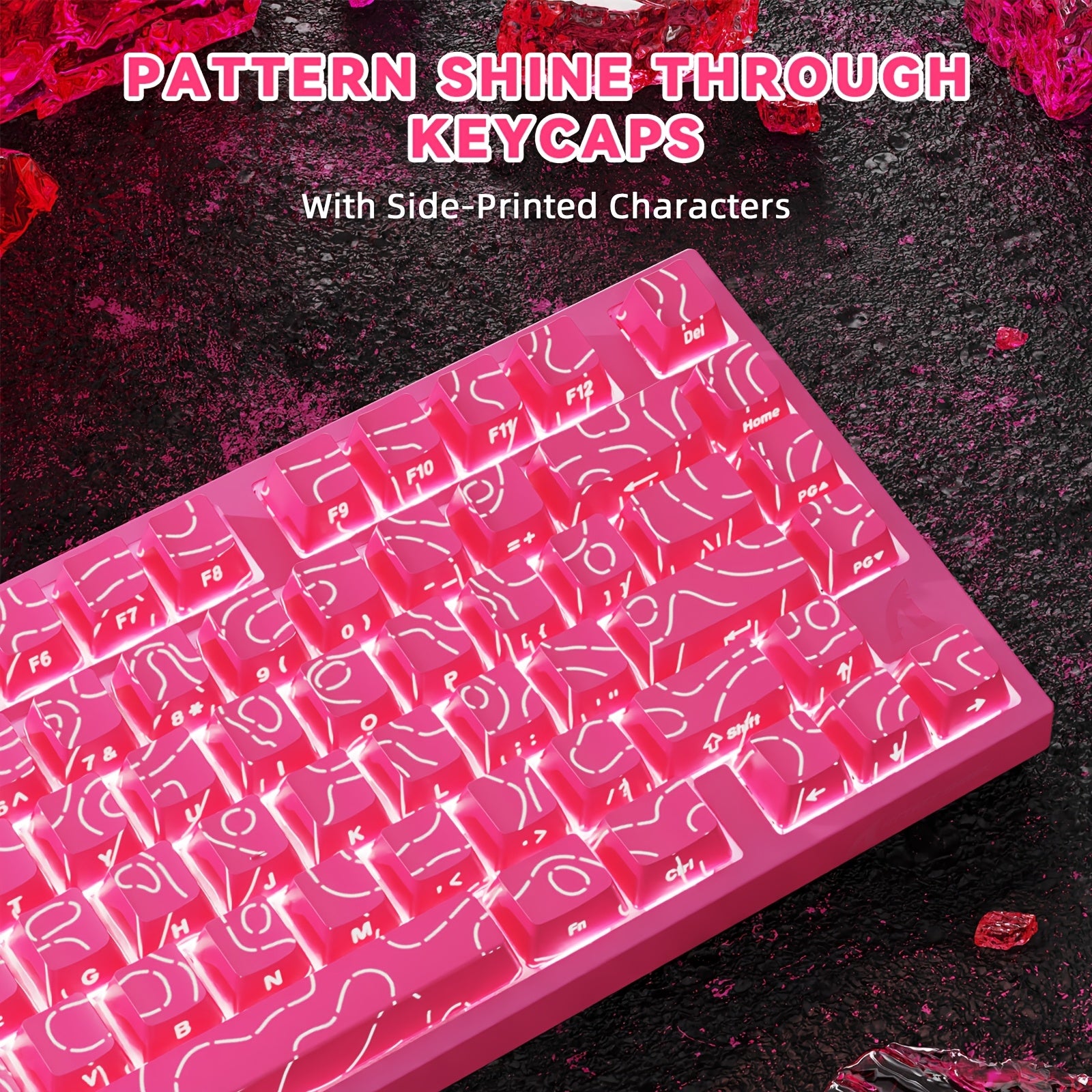 Attack Shark R82HE Wired 80-Key 0. 005mm RT Precision Rapid-Fire Mechanical Gaming Keyboard, 8K Polling Rate, 256K Scan Rate, 5-Layer Sound Isolation, Hot-Swappable, PBT Keycaps, Hall Effect Magnetic Switches, Suitable for PC and Mac