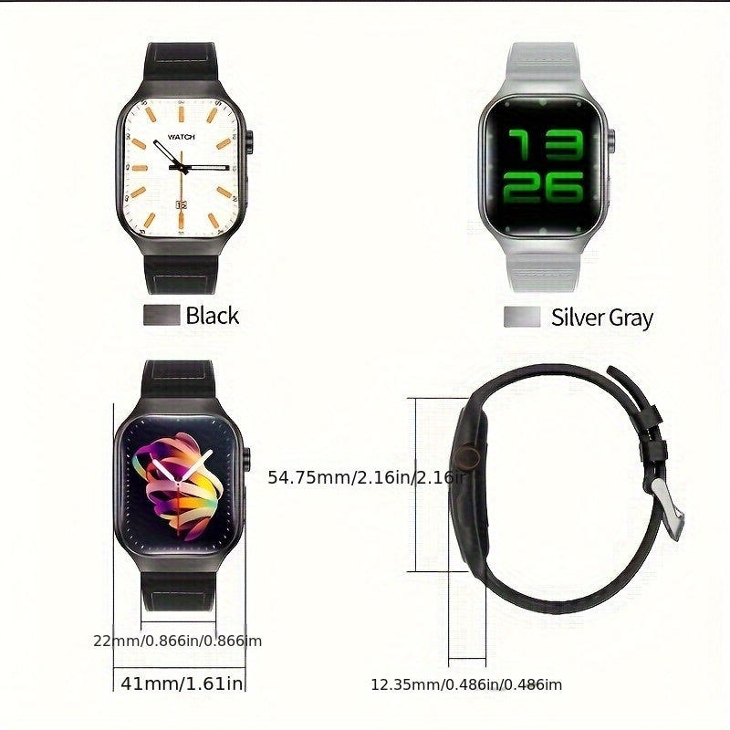 Valentine's Day Gift - [New Technology]2.01" Curved Screen Smartwatch - Wireless 5.3 HD Calling, Built-in Mini Games, Voice Assistant, 100+ Sports Modes, Full Touch Fitness Tracker, Classic Design with Magnetic Charging And Deployable Buckle
