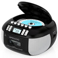 Greadio CD And Cassette Player Combo, Boombox CD Player Portable with AM/FM Radio, Tape Recording, Stereo Sound, AC/DC Powered, Aux/Headphone Jack, Sleep Timer for Home, Senior