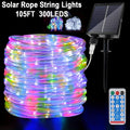 LECLSTAR Solar Rope Lights, Colorful Solar Fairy Lights, Outdoor Solar Rope Lights, Solar-Powered Fairy Lights with Remote Control, 1200Mah Battery, Solar String Lights with 8 Lighting Modes, Available in 2 Color Options