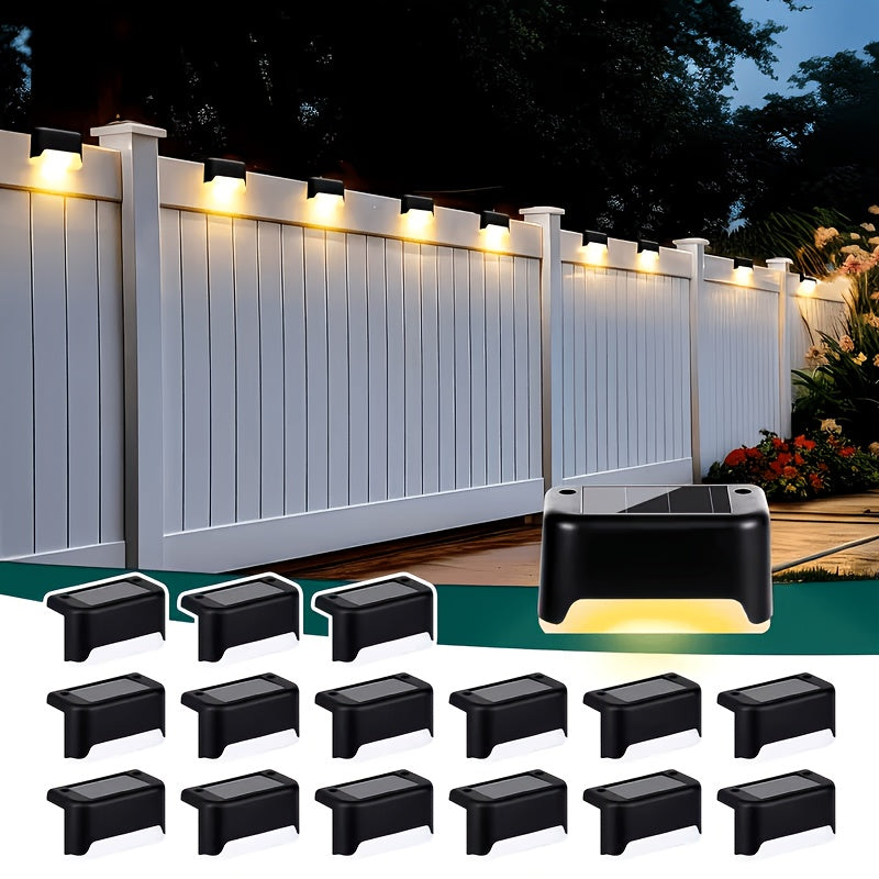 Solar Outdoor Lights - 30/20pcs Solar Deck Lights, Solar Power Step Lights, IP44 LED Lights Warm White, for Home Garden Decoration, Solar Decorative Stair Lights for Outdoor Landscape Lighting, Fences, Patio, Courtyards, Terraces, Paths.