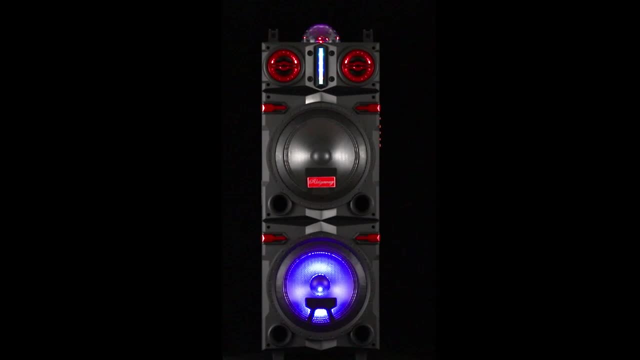Sound Portable Party Bluetooth Speakers Loud Sound Powerful, DJ Sound Stereo Loud Bass Karaoke Machine with Sound Reactive Party Lights, USB/SD Input and Telescopic Pull Rod, Remote Control