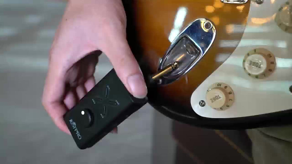 JUSTPRO Guitar Headphone Amp, Mini Guitar Headphone Amplifier USB Rechargable Portable Plug-in Pocket Guitar Amplifier with 6 Amp Modules And 24 Guitar Effects