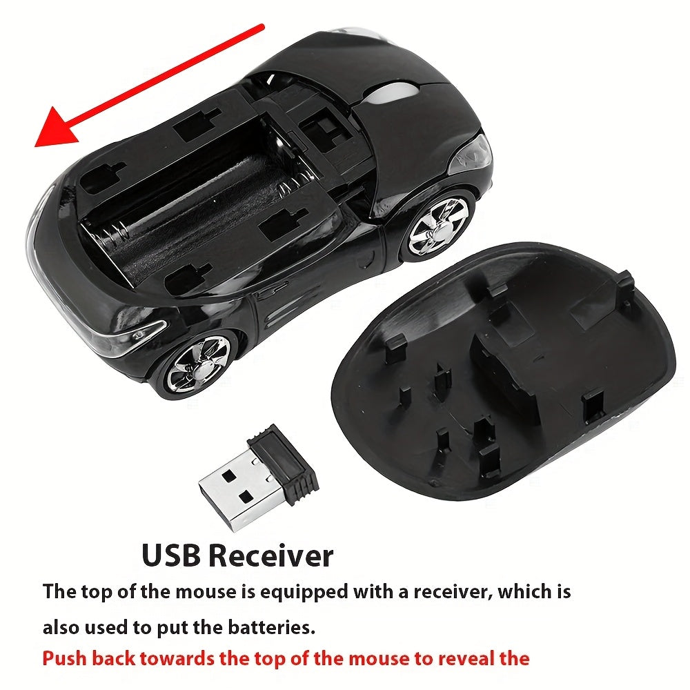 2pcs Set = 1 Creative Car-Shaped Mouse + 1 Random Color Mouse Pad. Computer Mouse, Laptop Mouse - Suitable for Business, Home, Gaming, Notebook, and Desktop Computers. Universal, Fashionable Car-Shaped Design. Ideal as a Holiday Gift, Couple's Gift