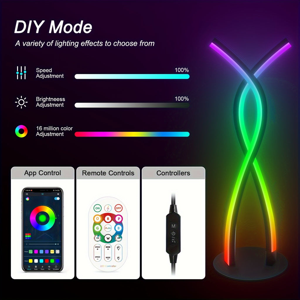 Smart Lamp, Music Sync RGB LED Light Bars, Rgb Desk Lamp And Night Light, Application Control&18 Key RC, Gaming&TV Backlight, Ambient Lighting, Gaming Equipment, Gaming Desk Accessories, Remote Control Table Lamp, 5V USB Power Supply, Alien Desktop Light&