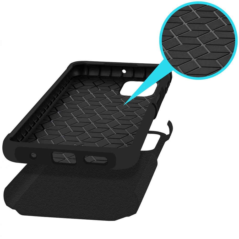 For T-Mobile Revvl 7 5G Phone Case, Dual Layer Hybrid Magnetic Support Shockproof Heavy Duty Cover