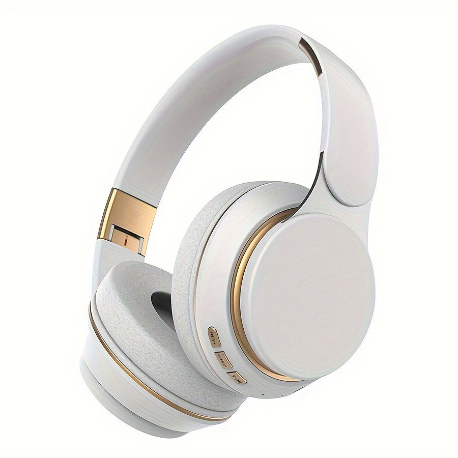 Wireless Wireless Over-Ear Headphones with Built-in Mic, Foldable & Compatible for PC/Tablet/Smartphone - HD Sound Quality, Compatible for for school, Travel, Gaming Headphones
