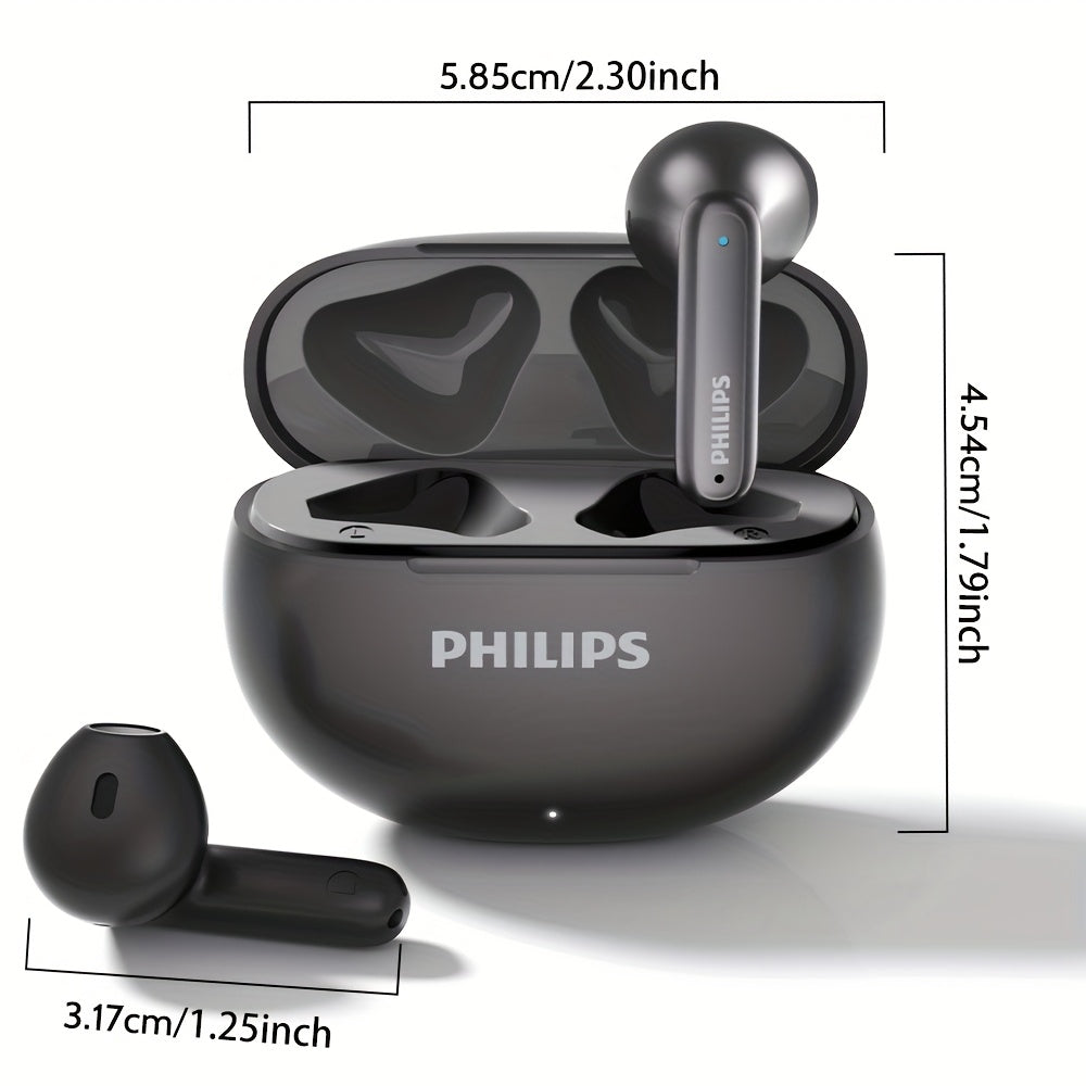Philips SportPro True Wireless Earbuds with Charging Case - 20H Playtime, Wireless 5.4, Noise Cancelling Mic, Semi-Open Design, Type-C Charging, Ideal for Travel, Home, Office & Active Lifestyles