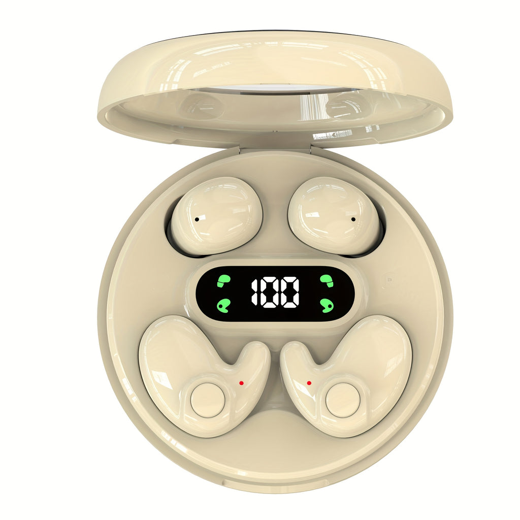 2 Pairs Of In Ear Wireless Wireless Earbuds, Invisible Mini Sleep Earbuds, Long Battery Life, Comfortable To Wear, High Fidelity Sound Quality, Intelligent Noise Reduction, Bass Loop, Touch Control, Digital Display Screen, Office, Leisure, Sports, Sleep,