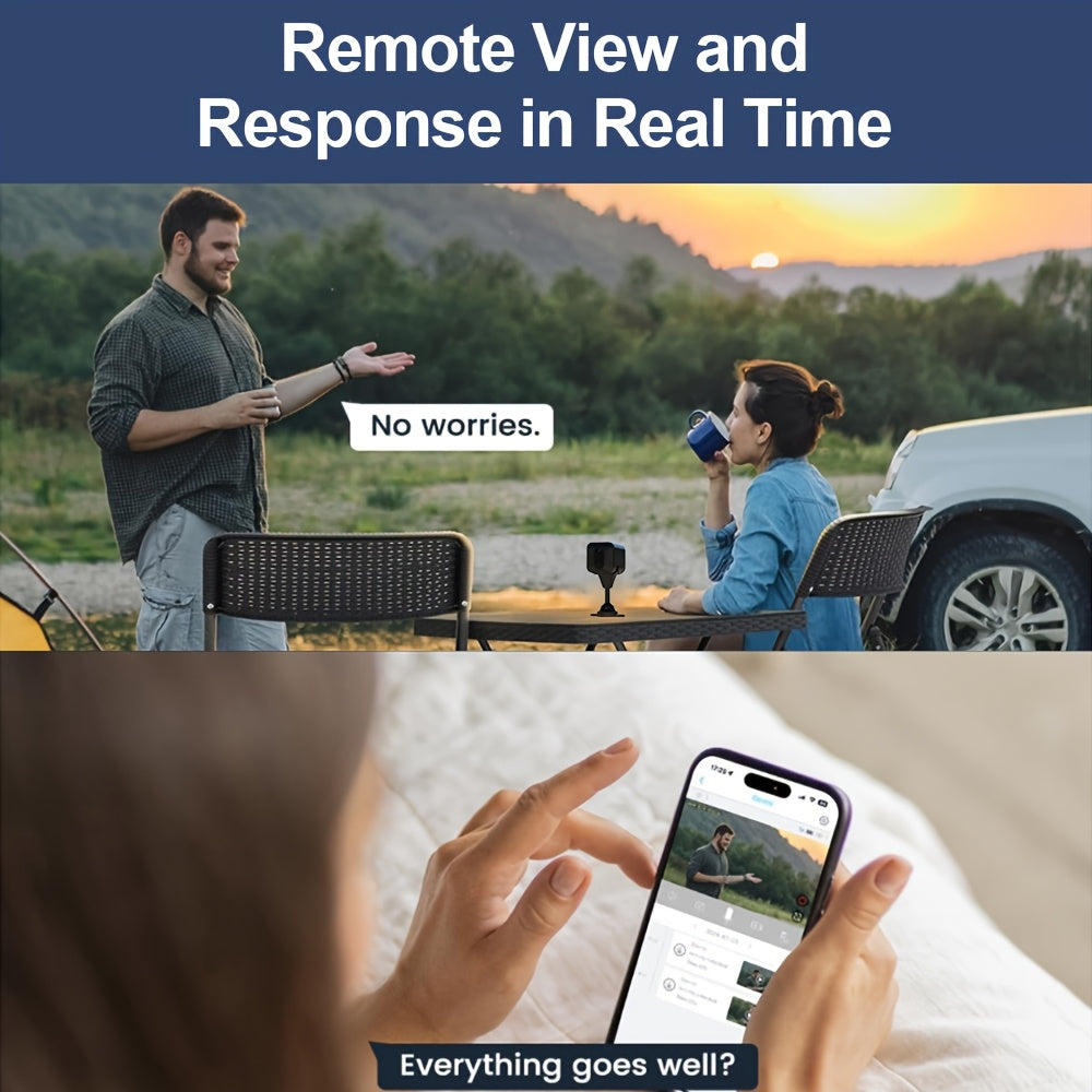 4K, Security Camera, 4G LTE Camera, Wireless Camera With Infrared Night Vision, Rechargeable Battery, Intelligent PIR Human Detection, Two-way Voice Communication, No Need For Wi-Fi, No Need For Power Plug