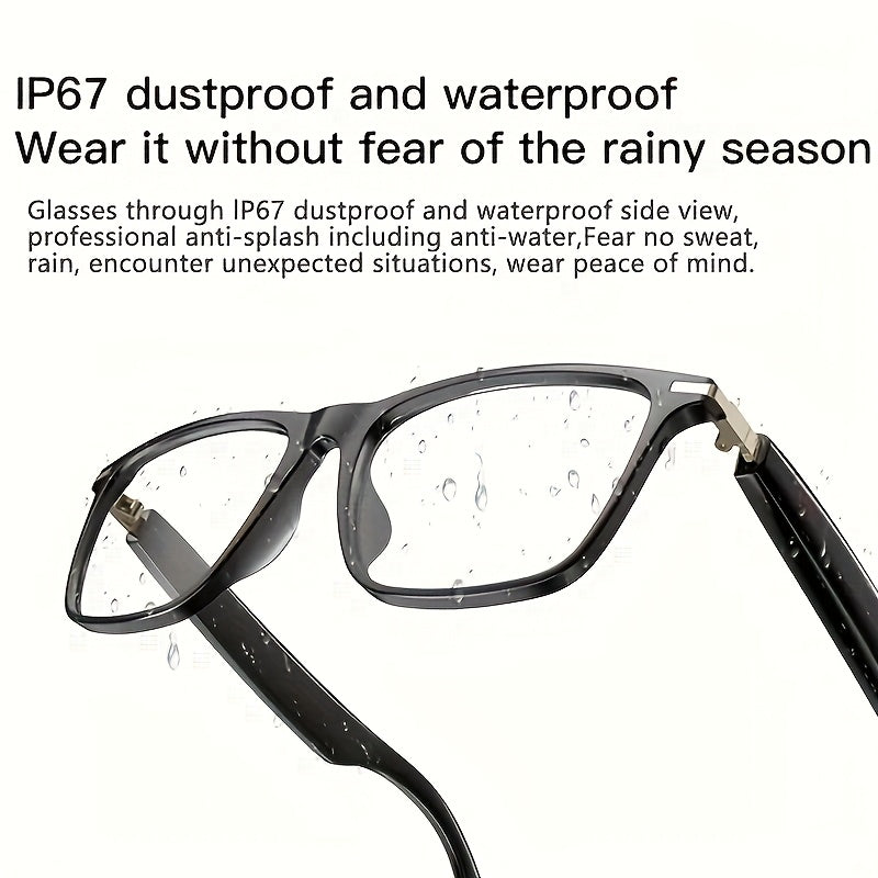 AI Smart Glasses, Supporting Real-time Translation in 160 Languages, Equipped with a GPT Chat System, Unisex Multifunctional Audio Glasses with Built-in Microphone and Speaker, Featuring Music Playback and Hands-free Calling During Calls