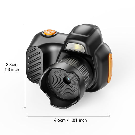 Portable Pocket Mini Camera 1080P HD, 64GB Card, Auto Fill Flash, 4 Filters & Zoom, Video Recorder, Metal Carabiner, Lanyard, for Travel Vlogs, Outdoor Activities, Daily Recording, Compact Size
