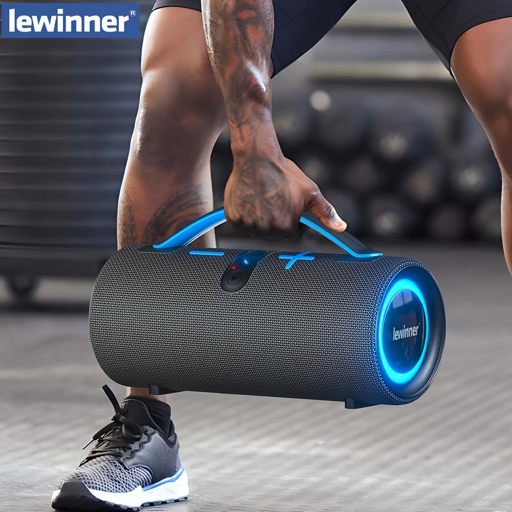 Lewinner Portable Wireless Speaker, Outdoor Speaker, 60W High-power Subwoofer, Loud Speaker, 7 Modes Of RGB Ambient Light, Long Battery Life, Suitable For Family Outdoor Parties