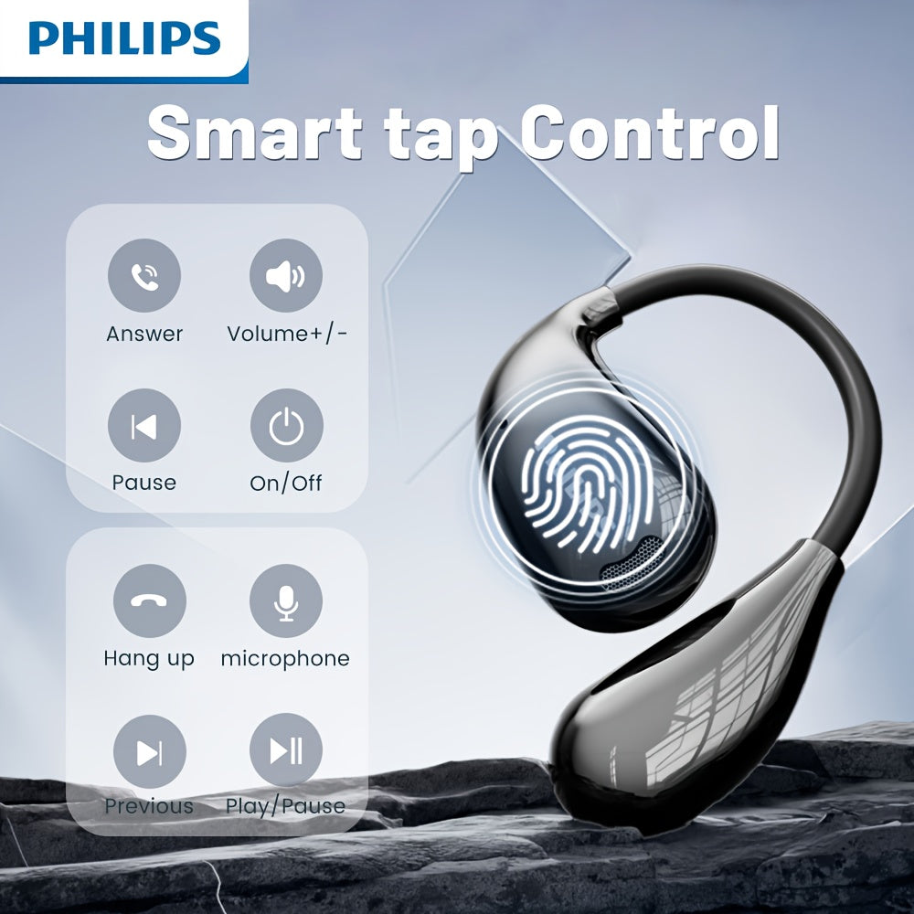 PHILIPS 2025 Wireless Earbuds - New Upgrade V6. 0, Low Latency, for Long Battery Life, Sound Isolation, with Mic for Gaming, for Sports, And Music Suitable for Sports Enthusiasts Or Users Who Wear Headphones for Long Periods of Time
