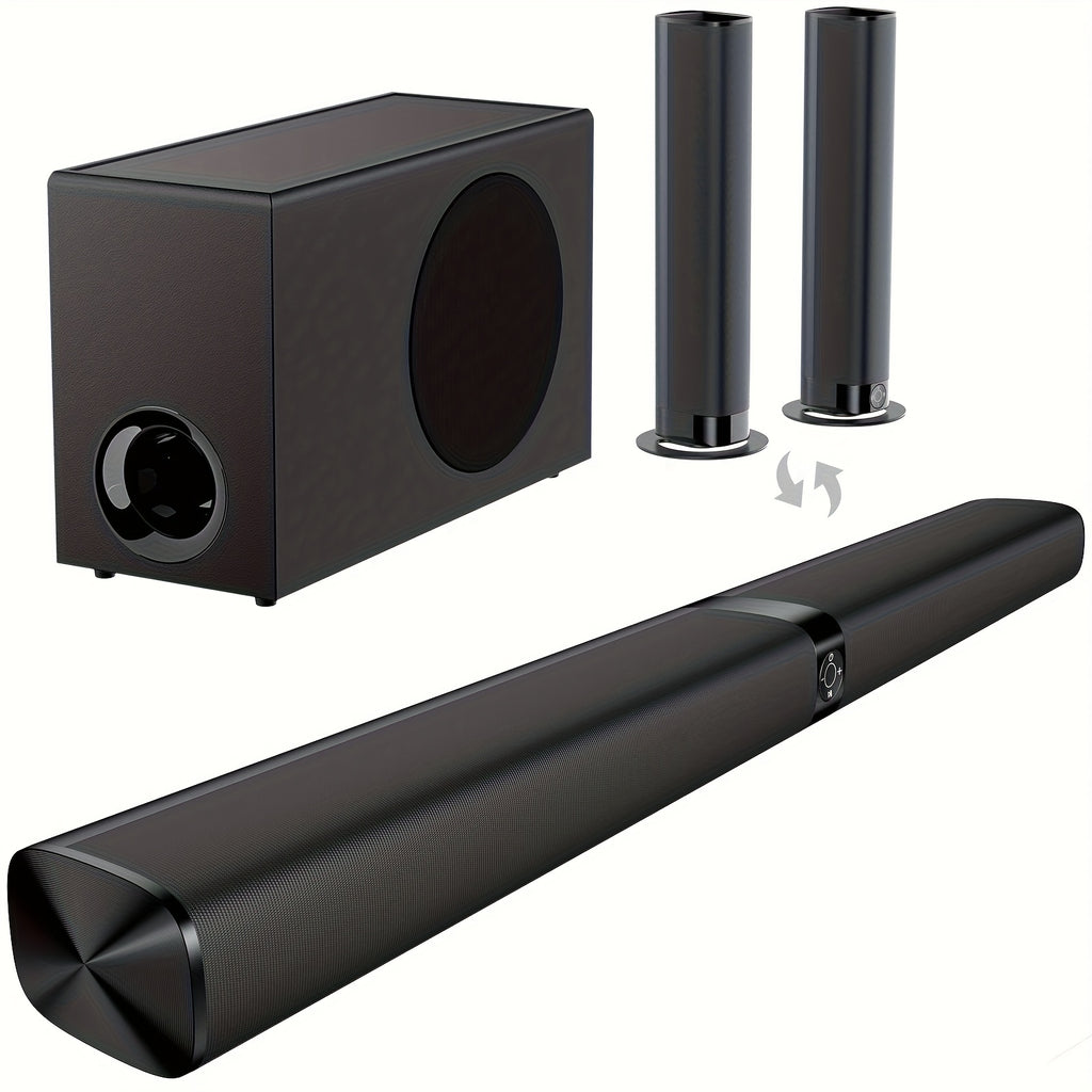 [Home Theater] Sound Bar with Subwoofer, SoundBar for Smart TV, Wireless Speaker, Deep Bass, TV Audio System with ARC/Opt/AUX for Enhanced Home Theater Sound, with Infrared Remote Control