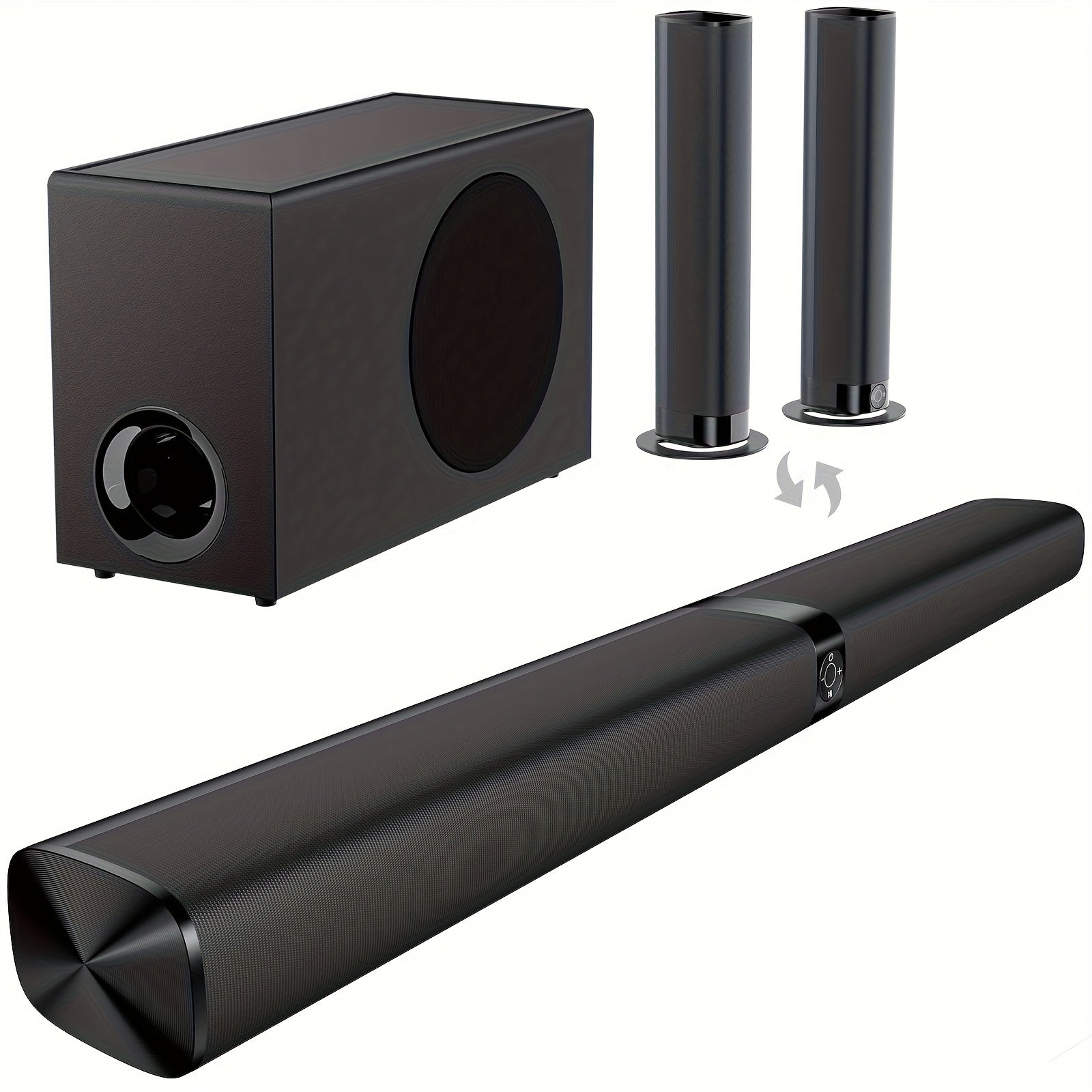[Home Theater] Sound Bar with Subwoofer, SoundBar for Smart TV, Wireless Speaker, Deep Bass, TV Audio System with ARC/Opt/AUX for Enhanced Home Theater Sound, with Infrared Remote Control