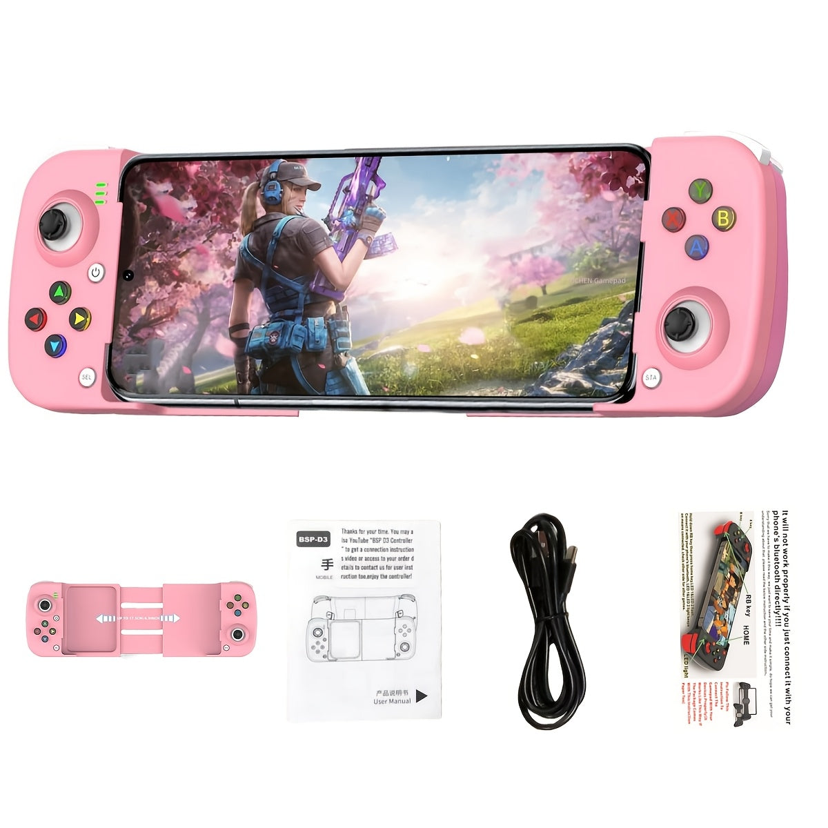 Wireless Gamepad for iPhone/ for Andriod/ for Steam Deck/ for PC Table Mobile Phone Controller Wired Game Controller Festival Gift