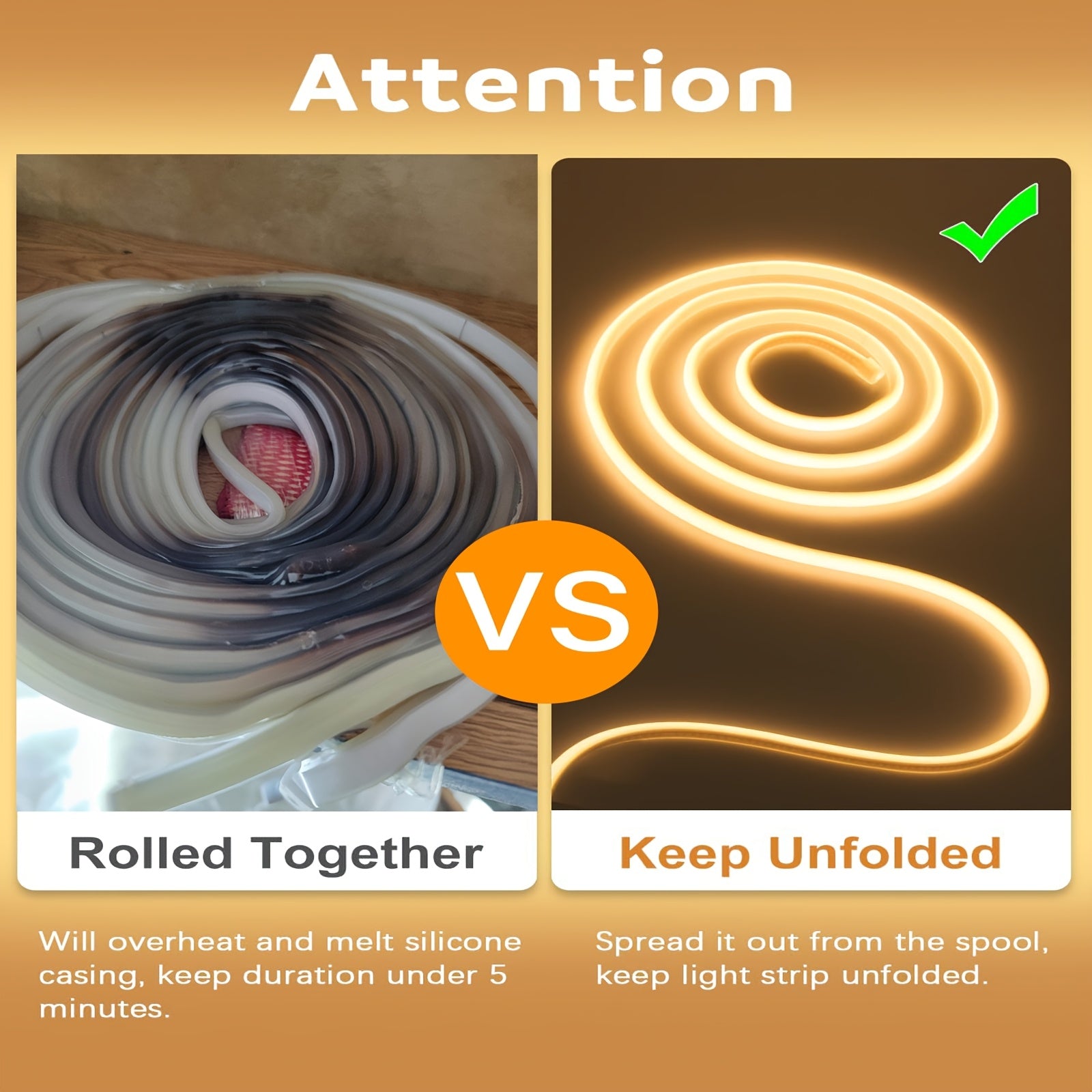 393.7inch COB LED Strip Lights for Outdoor, LED Rope Lights, 110V Connectable LED Flexible COB Light for Indoor Ceiling Kitchen Cabinet Closet