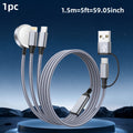 MPATIBY 3in 2 Multi Charging Cable for Apple Watch Charger Fast Charging, Portable USB A/C for iWatch &For iPhone Charger Compatible with iWatch Ultra/Series 10/9/8/7/6/SE2/5/4/3/2 & iPhone 17/16/15/14/Galaxy
